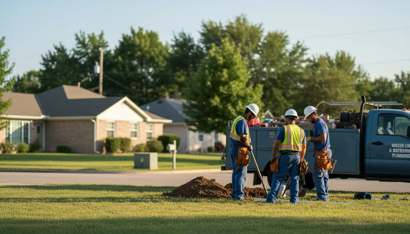 Residential water line and bathroom plumbing service in Belmont, MS